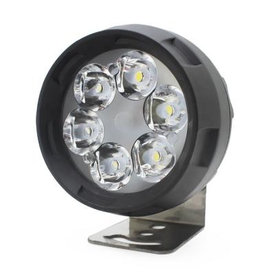 China PMMA Lens+ABS Motorcycle Universally Fitting Headlamps ABS 6led 12V Front Fog Lights External Plastic Led Headlamp For Motorcycles for sale