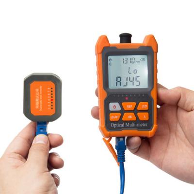 China Handheld ftth tester OPM+VFL+RJ45 RJ45 High Precision Mini LED Fiber Optic Power Meter Fiber Optic Network Cable Tester for sale