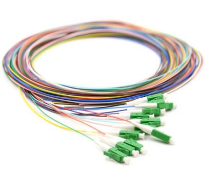 China Colorful Single Mode 12 Cores LC/APC Pigtail Cables G652 Fiber Optic Pigtail Zj-3311 for sale