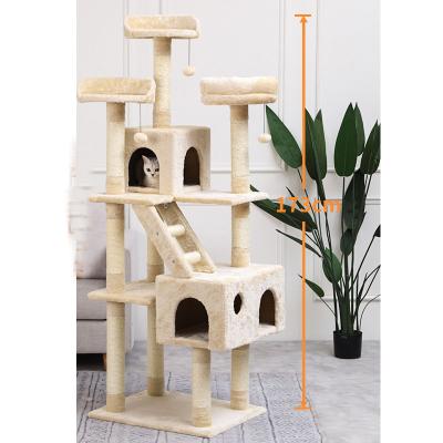 China Factory Sale Viable Cat Climbing Tree Condo Scratching Luxury Cat Tower Tree House Pet Cat Tree Directly for sale