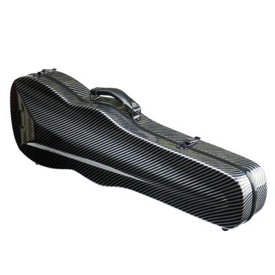 China Lined Violin Case VB31-44 Black Violin Case FRP Carbon Fiber 4/4 Size for sale