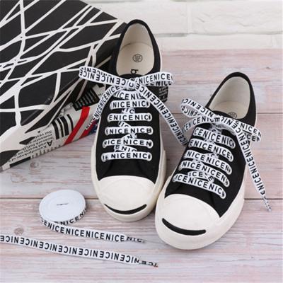 China Letter Flat Laces Accent Your Personality Laces Polyester Flat Laces for sale