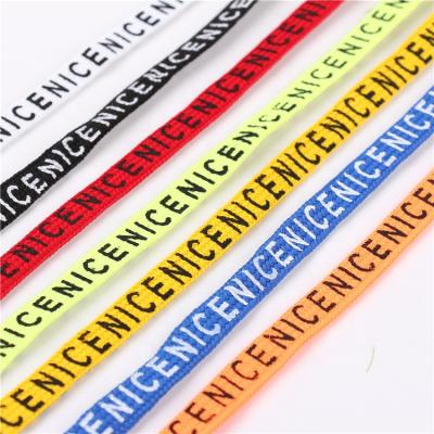 China China Letter Laces Custom Polyester Wholesale Flat Printed Flat Laces for sale