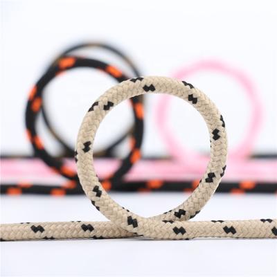 China Wholesale Multi Colors Round Polyester Round Rope Laces With Dots Round Dot Shoelaces for sale