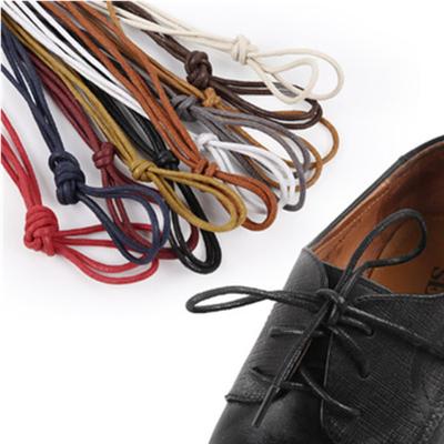 China Amazon Hot Sale Round Fashion Increasing Boots Stylish Shoes Laces 2.5mm Width Stylish Round Cotton Waxed Laces for sale