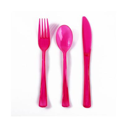 China Disposable Cheap Wholesale Plastic Spoon Fork And Spoon Set For Restaurant Bpa Free Disposable Dinnerware for sale