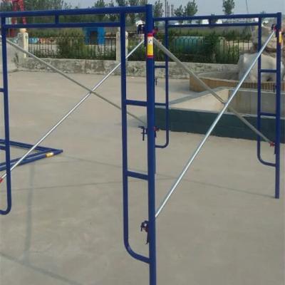 China Construction Scaffolding Frame 8' American Scaffolding Frame x4 Punch Hole Cross Brace for sale