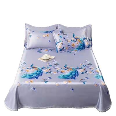 China Dye Printing Cool Wholesale 3PCs Flat Sheet Fabric Queen Queen Bed Skirt Bedding Sets 1.5m 1.8m 2.0m 2.2m for sale