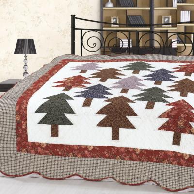 China Factory Direct Selling Home Patchwork Cozy Cotton Filling All Size Quilted Christmas Bedspread for sale