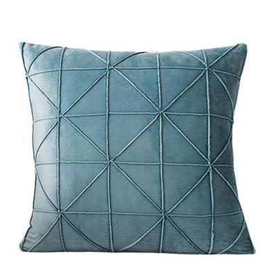 China Hotel Soft Solid Square Velvet Tile Cushion For Sofa Bedroom for sale