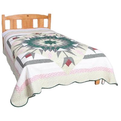 China Home Soft Luminous Reactive Patchwork Quilt Korea Style Handmade 100% Cotton Printing Quilt for sale