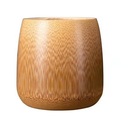 China 2021 Hot Sale Bamboo Fiber Cup Handmade Dark Bamboo Sustainable Drinking Cup Water Wooden Cups for sale