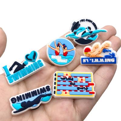 China Wholesale Custom Luxury Designer Swimming Croc Shoe Charm Charms Cartoon Shoe Laces Charms For Jugs Shoe Decorations for sale