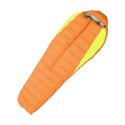 China Promotional Outdoor Camping Winter Survival Mummy Portable Lightweight Duck Down Goose Down Sleeping Bag for sale