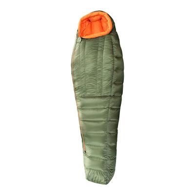 China Custom xueruisha mummy feather duck feather waterproof portable ultralight emergency survival down goose down sleeping bag for sale