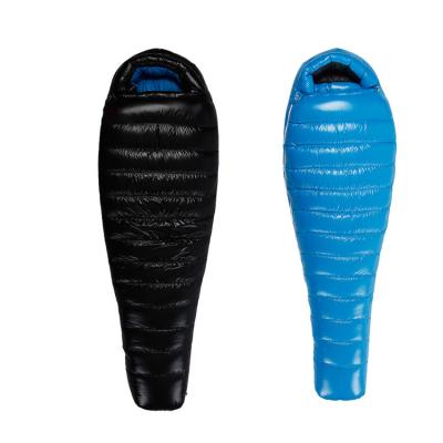 China Outdoor Camping Waterproof Lightweight Mummy OEM Emergency Mummy Feather Goose Down Duck Down Sleeping Bag for sale