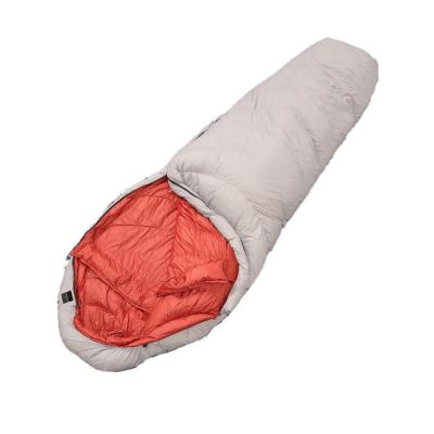 China Wholesale Camping Waterproof Mummy Rescue Mummy Duck Down Goose Down Sleeping Bag for sale