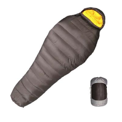 China Bulk Wholesale 4 Seasons Outdoor Ultralight Waterproof Mummy Duck Winter Down Goose Down Sleeping Bag for sale