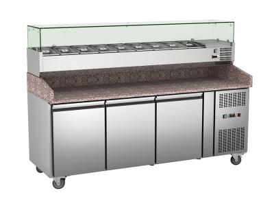 China Pizza Prep Counter PZ3600TN/380 , Door Are Easy To Change Into Drawers for sale