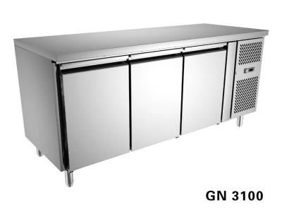 China Silver Under Counter Freezer For Supermarket GN3100BT , Commercial Undercounter Refrigerator for sale