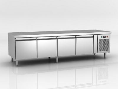 China Single - Temperature 4 Door Under Counter Chiller With Locks GNUN4100TN for sale