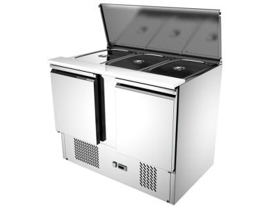 China Stainless Steel Gastronomie Saladette Counter Fridge with 250L S902 STD For Kitchen for sale