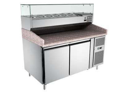 China 390L Pizza Preparation Table / Pizza Prep Counter With Self Closing Door PZ2600TN/380 for sale