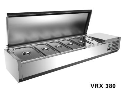 China El refrigerador frío del bufete de ensaladas/refrigeró la TAPA de la unidad VRX1500/380 de la preparación de Servery de la encimera en venta