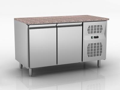 China 260 Liter Double Door Undercounter Freezer GN2100BT , Under Worktop Fridge Freezer for sale