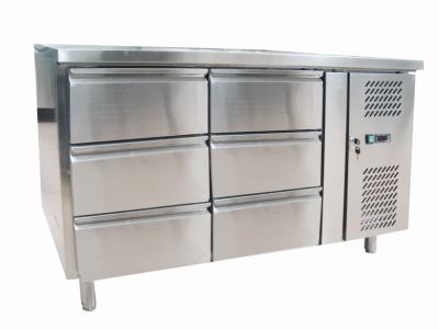 China Armazenamento frio seis gavetas sob o refrigerador contrário GN2150TN, refrigerador comercial de Undercounter à venda