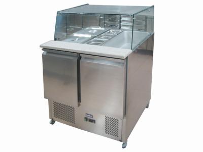 China S900 Flat Glass On The Top Refrigerated Saladette Counter  250L , Temperature +2 ~ +8 for sale