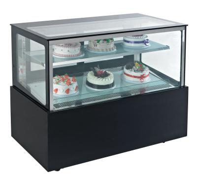 China Double Layers Right-angle  Stainless Steel Cake Display Showcase  ZSF-1200B2 for sale