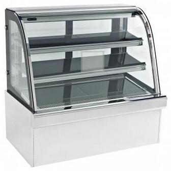 China Double Arc  Cold Cake Display Showcase 1200mm / Cake Display Refrigerator for sale