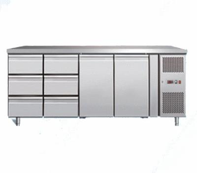 China Large Six Drawer Refrigerator Freezer Undercounter GN4150BT , 2 Years Warranty for sale