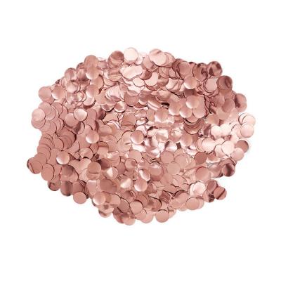 China Factory wholesale party decoration 1 cm rose gold paper round party table confetti metal paper rose gold confetti for sale