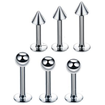 China Trendy Stainless Steel Nail Daith Helix Curved Barbell Kit Arrow Cone Eyebrow Piercing Body Jewelry Wholesales Tragus Spike Lip Rings for sale