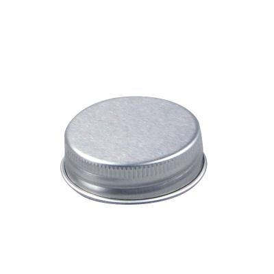 China Non Refillable Silver 37mm Custom Aluminum Screw Metal Bottle Closures Water Cap Lid for sale