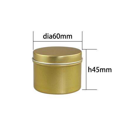 China Materials Free Sample Recycled Empty Round Gold Color Frosted Aluminum Jar For Food Box And Gift Packaging for sale