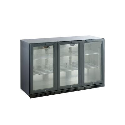 China Professional Hotel Marketing Commercial Hinged Back Sliding Door Glass Bar Fridge for sale