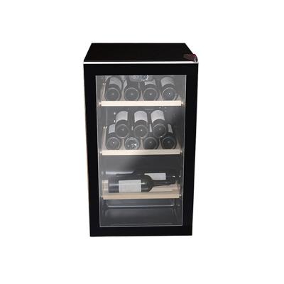 China Hotel Supplier Chinese Side Door Black Inverter Compressor Cooler Wine Fridge Freezer for sale