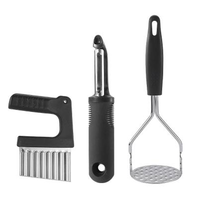 China Stainless Steel Viable Vegetable Low Price Mesh Masher Potato Cutter Household Kitchen Peeler Onion Cutter Manual Kitchen Tools for sale