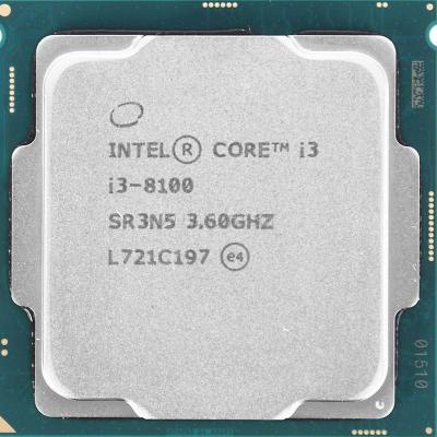 China Desktop Intel Core I3-8100 CPU Desktop Processor LGA 1151 Socket 3.6GHz 14 Nanometer Products Cache Main Place Stock Ready 100% test OK for sale