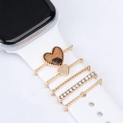 China Alloy 2023 New Charms Decorative Ring For Apple Watch Band Stud Creative Decorative Studs Watch Band Accessories For iWatch Strap for sale