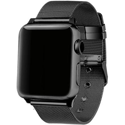 China Popular Milanese Stainless Steel Buckle Metal Band For Apple Watch Series 6 3 2 1 Strap Mesh Metal Watch Band Replacement Stainless Steel Strap for sale