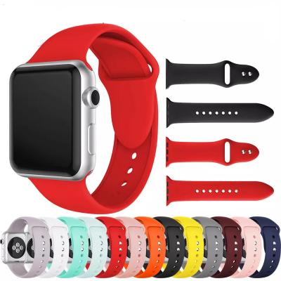 China Custom Rubber Colors Printing Carving Fashion Sports Silicone Strap For Apple Watch Strap Wristband Silicone Rubber Strap Watch Band for sale