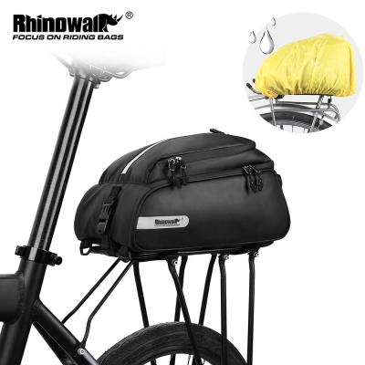 China Multifunctional Rhinowalk Bicycle Bag 12 Liter Travel Pannier Bag Trunk Seat Pannier Rear Pack With FREE Raincover for sale