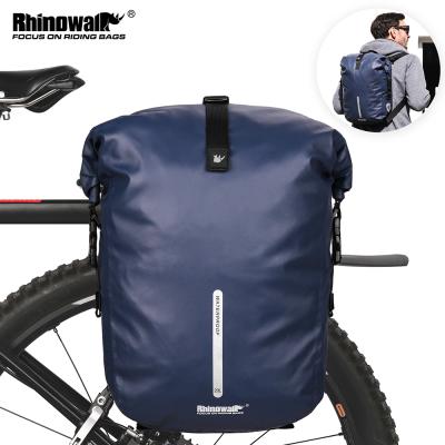 China Mountain Bike Motorcycle Frame Bag Rhinowalk Bike Pannier Waterproof 20L Bicycle Cycle Pannier Bag Water Resistant Trunk Travel Luggage Bag for sale