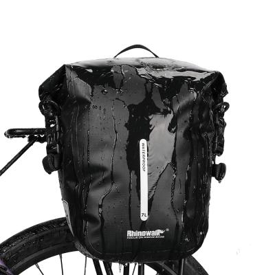 China Reflexive ; Rhinowalk Private Label Bicycle Pannier Bag 7L Bike Rear Seat Rack Tarp Waterproof Urban Bag Adjustable Strap For Recycling for sale