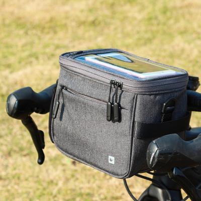 China Waterproof Durable With Phone Case Rhinowalk Bike Handlebar Bag Waterproof Phone Holder Bag Bicycle Front Frame Bag Recycling Bag for sale