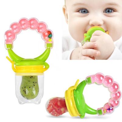 Cina BPA Free Baby Nipple Feeder Snaps Handle Baby Food Feeder with Silicone Pouch Stopper 3 Packs in vendita